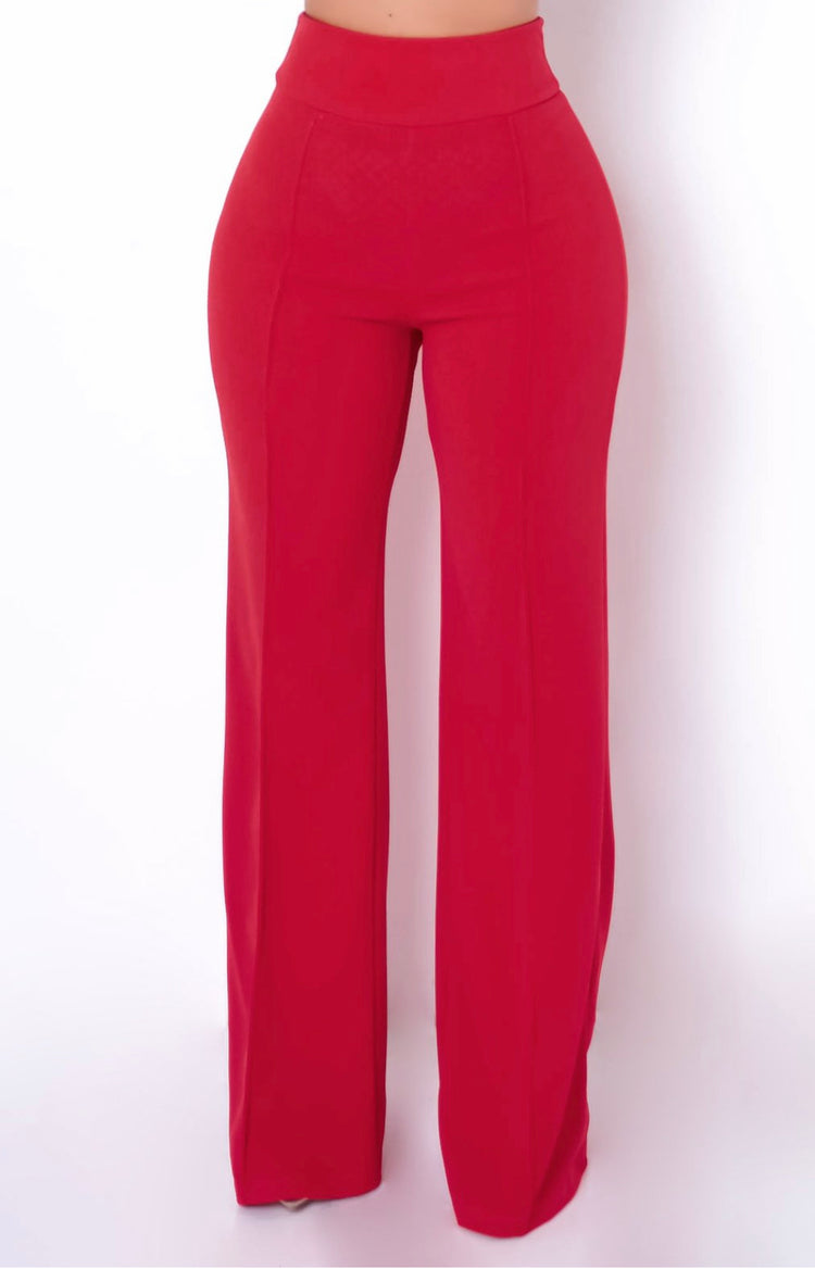 Classic Hight Waist Pants (Red)