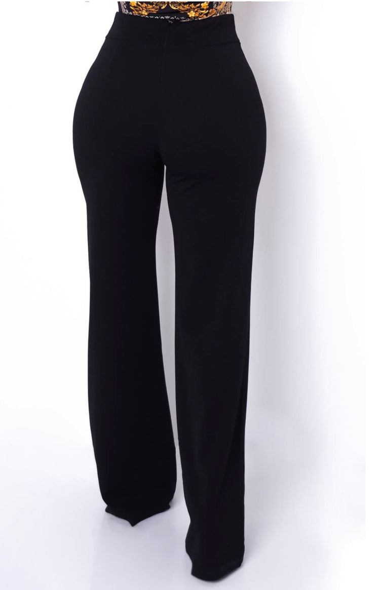 Classic High Waist Pants ( Black)