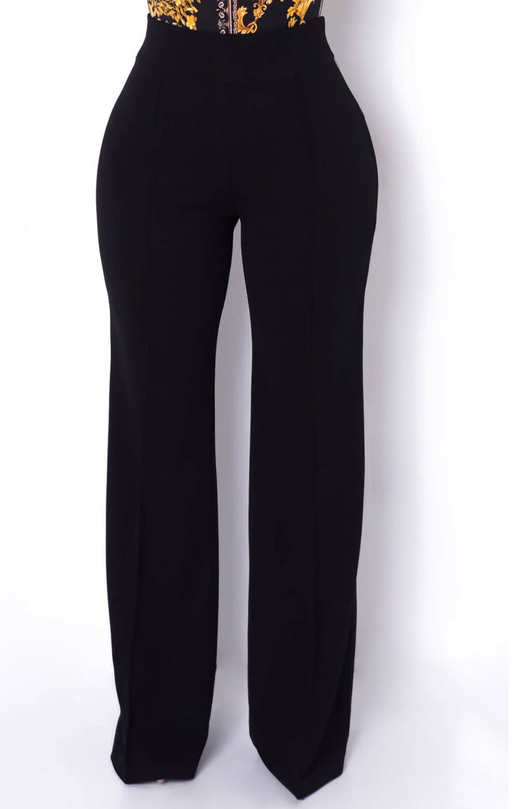 Classic High Waist Pants ( Black)