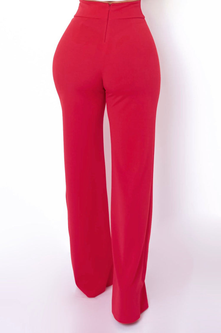 Classic Hight Waist Pants (Red)