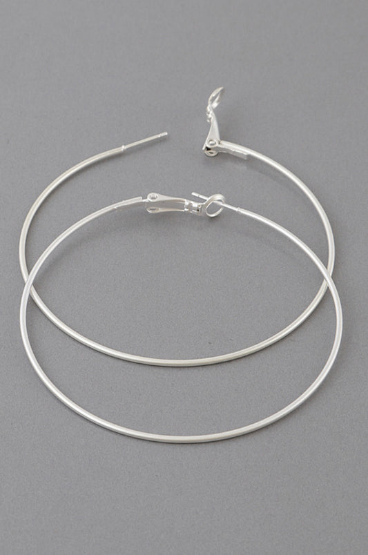 Plain Hoops (Silver)