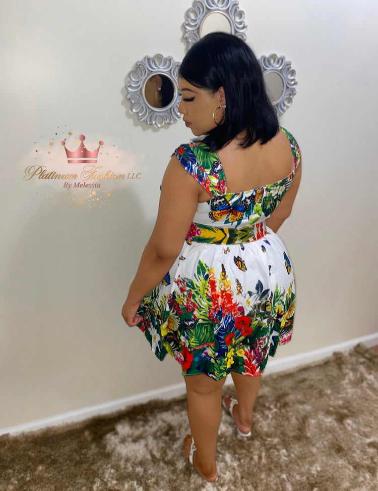 Butterfly Forest Mini Dress (Plus Size)